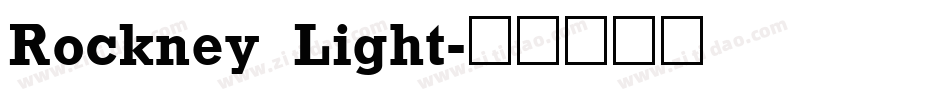 Rockney Light字体转换